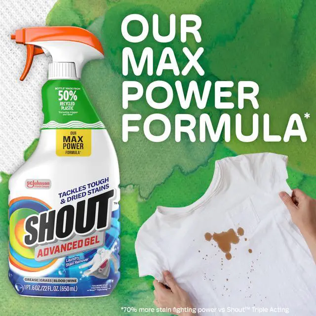 Alt view image 3 of 7 - Advanced Laundry Stain Remover Gel for Clothes Laundry, Breaks Down Stubborn, Dried-in, and Tough Stains, 22oz Spray (Packaging May Vary)