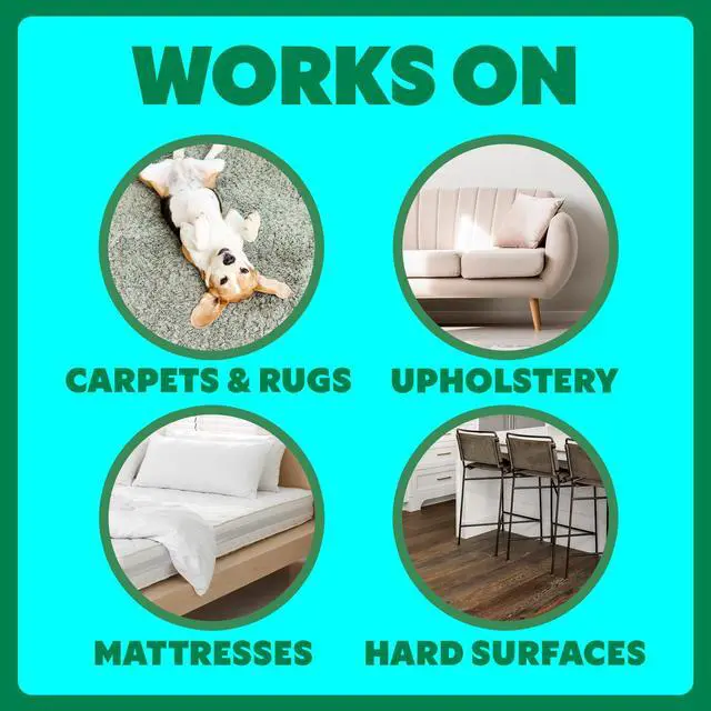 Alt view image 4 of 7 - Pet Stain Remover Spray, Color-Safe Multisurface & Carpet Cleaner Solution for Dog & Cat Urine, Feces, Vomit & Mud, Fights Odors & Remarking, Fast-Acting Cleans in 5 Minutes or Less, 22oz