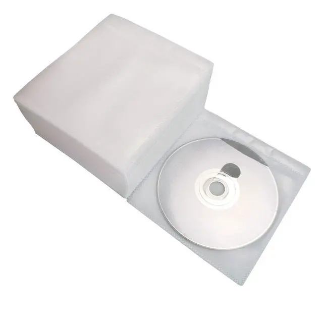 Alt view image 4 of 5 - CD/DVD/BluRay Sleeves,Double-Sided Clear Refill Plastic Sleeve for CD and DVD Storage Binders with Drop-Proof Closure,100 Pack (New White)