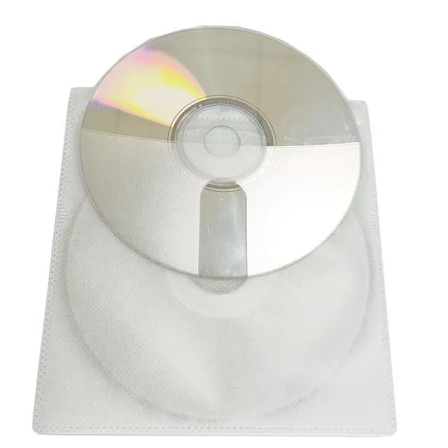 Alt view image 3 of 5 - CD/DVD/BluRay Sleeves,Double-Sided Clear Refill Plastic Sleeve for CD and DVD Storage Binders with Drop-Proof Closure,100 Pack (New White)