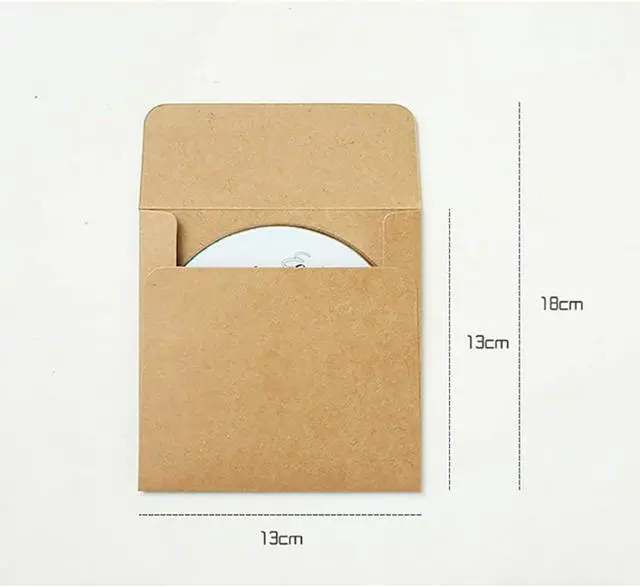 Alt view image 4 of 7 - 25Pcs Retro Brown Kraft Paper CD/DVD Sleeves & Envelopes, Cardboard Storage Cases, DVD Cases, CD Envelopes, Media Storage