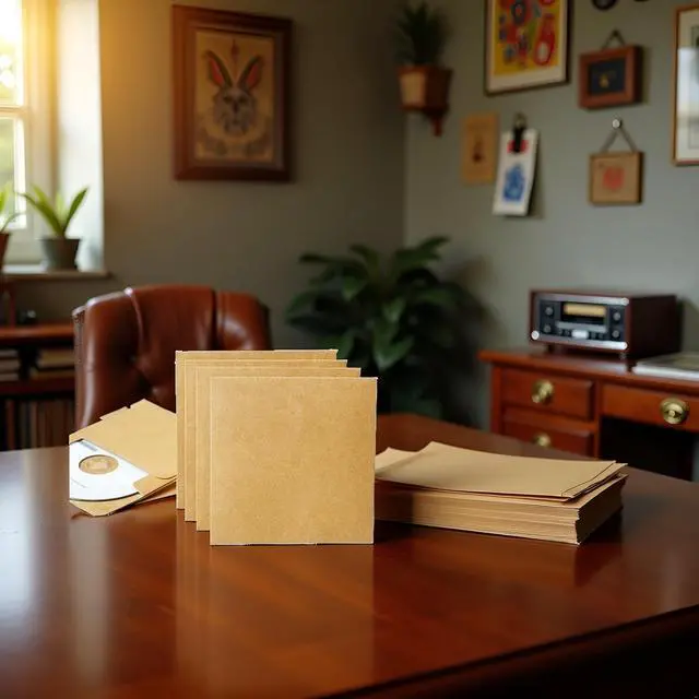 Alt view image 6 of 7 - 25Pcs Retro Brown Kraft Paper CD/DVD Sleeves & Envelopes, Cardboard Storage Cases, DVD Cases, CD Envelopes, Media Storage