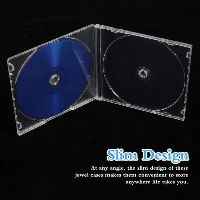Alt view image 7 of 7 - 5 Pack CD DVD Blu-Ray Clear Slim Jewel Cases, 5.2 mm