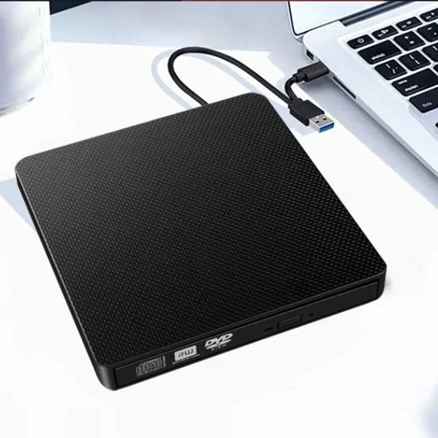 Alt view image 6 of 7 - External CD DVD Drive for Laptop, USB3.0 and USB-C 2 in 1 Portable DVD Player CD Burner Reader Writer for Desktop PC Windows 11/10/8/7 Linux Mac OS, Black