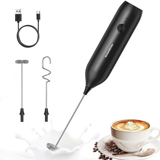 Main image of Rechargeable Milk Frother Handheld, Charging USB-C