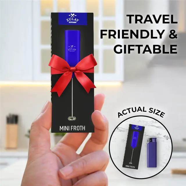 Alt view image 6 of 7 - Mini & Mighty Milk Frother Wand Powerful Handheld Coffee Frother, Battery Operated Drink Mixer Compact Pocket Size Detachable Whisk for Latte, Cappuccino, Matcha, Hot Chocolate