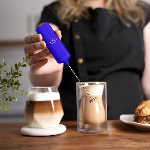 Alt view image 5 of 7 - Mini & Mighty Milk Frother Wand Powerful Handheld Coffee Frother, Battery Operated Drink Mixer Compact Pocket Size Detachable Whisk for Latte, Cappuccino, Matcha, Hot Chocolate