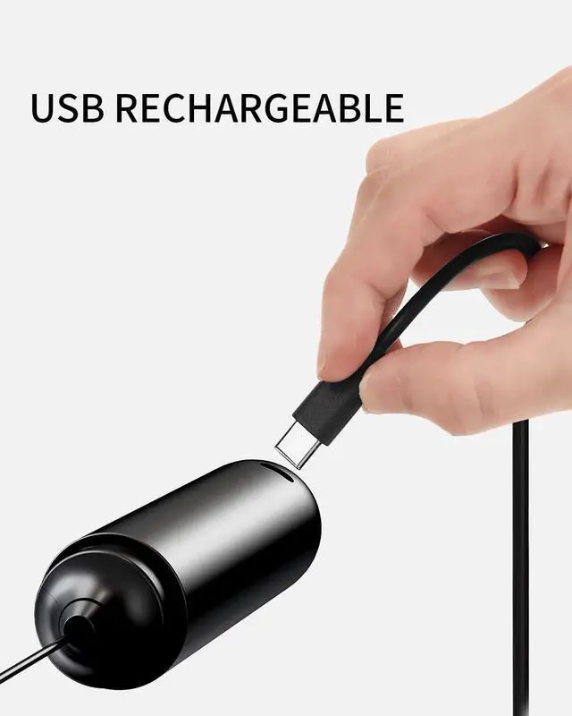 Alt view image 2 of 7 - Rechargeable Milk Frother Hanheld with Stand, Dual Coil Whisk Head Electric Coffee Frother, Portable Hand Frother Wand Drink Mixer for Matcha Lattes Cappuccino, Kitchen Gifts, Black