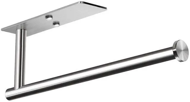 Main image of Self Adhesive Paper Towel Holder Under Cabinet Mount, Wall Mounted Paper Towel Roll Holder for Kitchen, Bathroom, Cabinet, Wall - SUS304 Stainless Steel