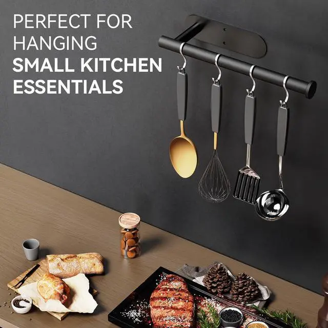 Alt view image 5 of 7 - Under Cabinet Paper Towel Holder, 304 Stainless Steel, Black