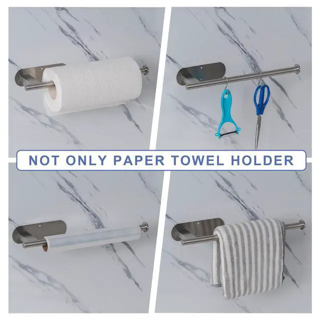 Alt view image 5 of 6 - Paper Towel Holder,SUS304 Stainless Steel Paper Towel Holder Under Cabinet