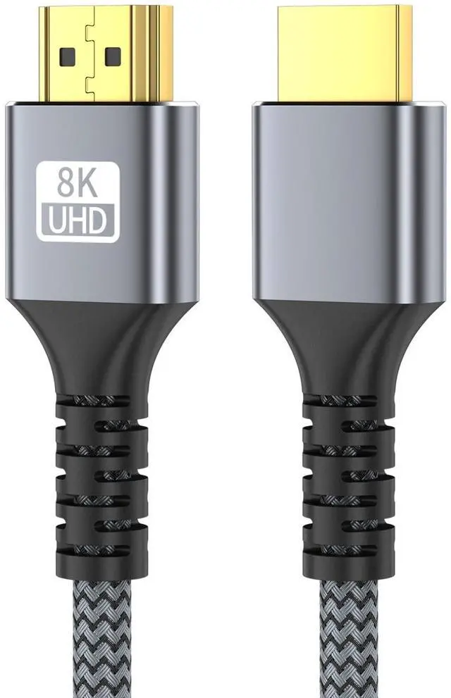 Main image of 8k Hdmi Cable 6.6ft Ultra High Speed HDMI 2.1 Cable 8K@60HZ 4K@120HZ 48Gbps HDMI Cord for HDTV,PS4,PS5,Monitor Laptop,Xbox,HDCP 2.2&2.3 Support HDR,eARC,Dolby.(Silvery)