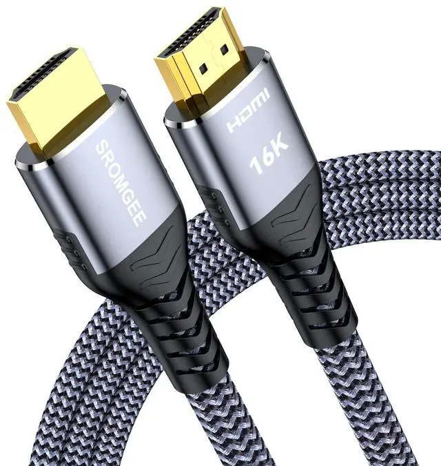 Main image of 16K 8K 4K HDMI Cable 2.2 3.3ft, 96Gbps Ultra High Speed Braided HDMI 2.1 Cable, HDMI to HDMI Cable Supports 8K 4K 240Hz 144Hz 120Hz HDR eARC HDCP 2.2&2.3, Compatible HDTV Monitor Soundbar Xbox PS5/4