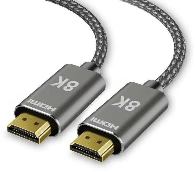 Main image of 8K HDMI 2.1 Cable 1.5 ft /0.5M, | Ultra High Speed 48Gbps4K@120Hz, 8K@60Hz, 0.01ms, HDR10+, eARC, HDCP2.3, DTS-HD, 12 Bit Color |, Braided HDMI Cord for Netflix Roku TV PC Monitor Projector PS5 Xbox