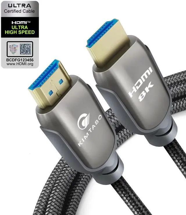 Main image of Certified HDMI 2.1 Cable 3ft, Ultra High Speed HDMI Cable, 4K HD 120Hz 144Hz 2K 240Hz 8K HDMI Cable 48Gbps, eARC HDCP 2.2&2.3 HDR 10+ Dolby Compatible with PS5/Xbox Series X/Smart TV 4K