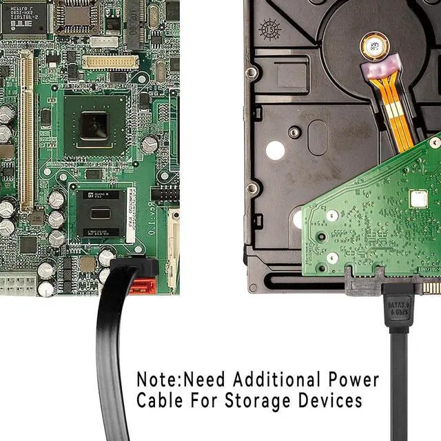 Alt view image 6 of 7 - SATA Cable V3.0 15 inches, 3 Pack, Black, Sata III 6Gbps Straight HDD SDD Data Cable, 7 Pins Locking Latch, Compatible for SATA HDD, SSD, CD Driver