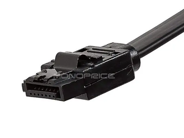 Alt view image 3 of 3 - 18inch SATA 6Gbps Cable w/Locking Latch - Black