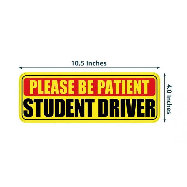 Alt view image 2 of 6 - 2 Pack Non-Magnetic Removable Vinyl Student Driver Sticker