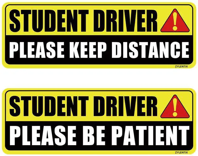 Main image of Student Driver Magnet for Car 2 Pack, Large Reflective 10x3.4 in