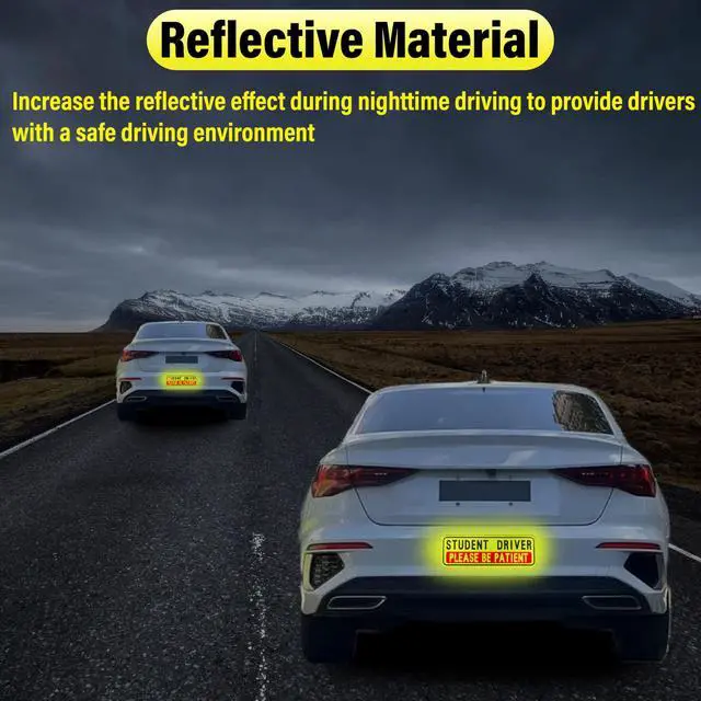 Alt view image 4 of 7 - 4 PCS Student Driver Magnet for Car, New Driver Magnet for Car