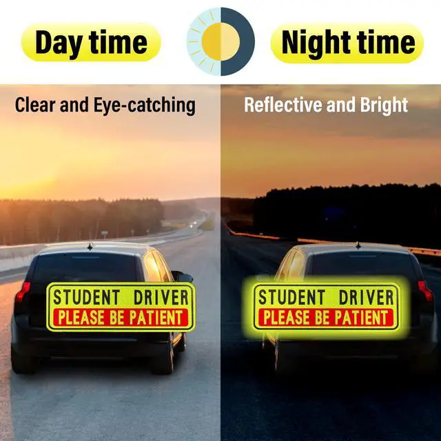 Alt view image 5 of 7 - 4 PCS Student Driver Magnet for Car, New Driver Magnet for Car