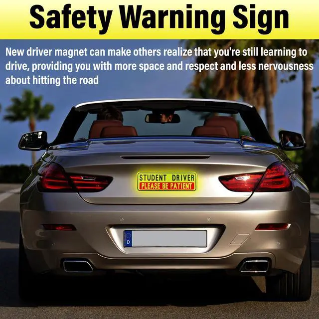 Alt view image 7 of 7 - 4 PCS Student Driver Magnet for Car, New Driver Magnet for Car