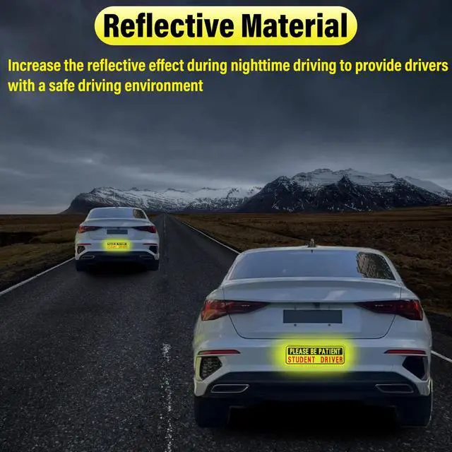 Alt view image 4 of 7 - 4 PCS Student Driver Magnet for Car, New Driver Magnet for Car