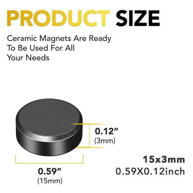 Alt view image 2 of 6 - Strong Adhesive Magnets,140pcs 0.6x0.12in Fridge Refrigerator Magnet
