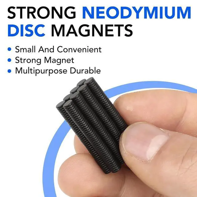 Alt view image 3 of 6 - Small Strong Magnets, 8x2mm Rare Earth Magnet, 50Pcs, Black