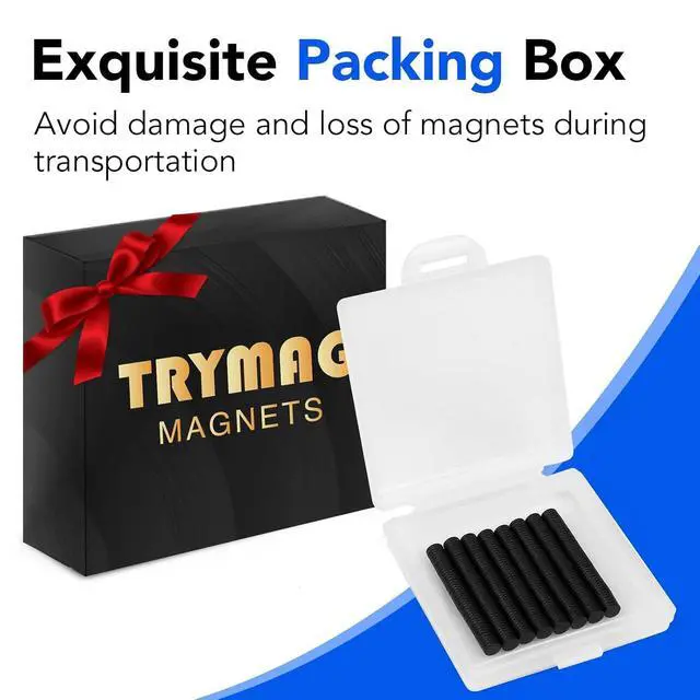 Alt view image 5 of 6 - Small Strong Magnets, 8x2mm Rare Earth Magnet, 50Pcs, Black