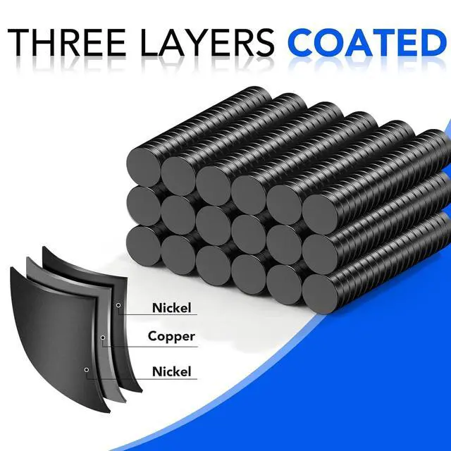 Alt view image 6 of 6 - Small Strong Magnets, 8x2mm Rare Earth Magnet, 50Pcs, Black