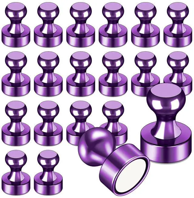 Main image of Fridge Magnets 20Pcs, Magnet for Refrigerator Whiteboard, Purple