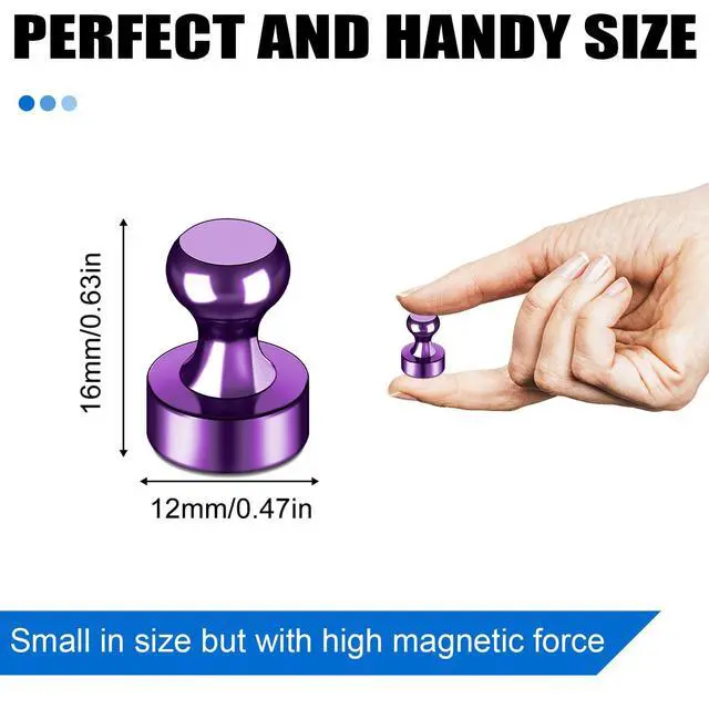 Alt view image 3 of 7 - Fridge Magnets 20Pcs, Magnet for Refrigerator Whiteboard, Purple