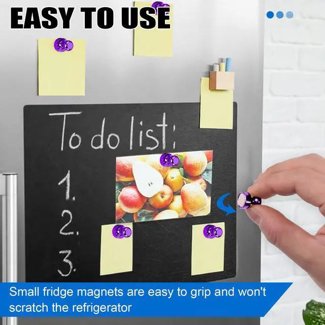 Alt view image 6 of 7 - Fridge Magnets 20Pcs, Magnet for Refrigerator Whiteboard, Purple