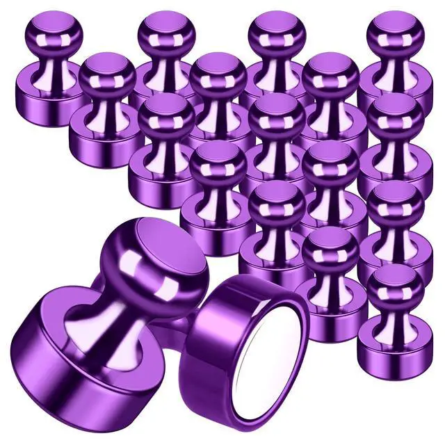 Main image of 20Pcs Purple Refrigerator Magnets Cute Fridge Magnets Adults Small Strong Magnet for Whiteboards,Locker,Classroom,Purple Kitchen Accessories,Office Decor