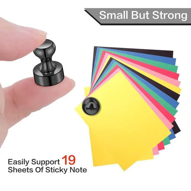 Alt view image 3 of 7 - Fridge Magnets 20Pcs, Magnet for Refrigerator Whiteboard, Black