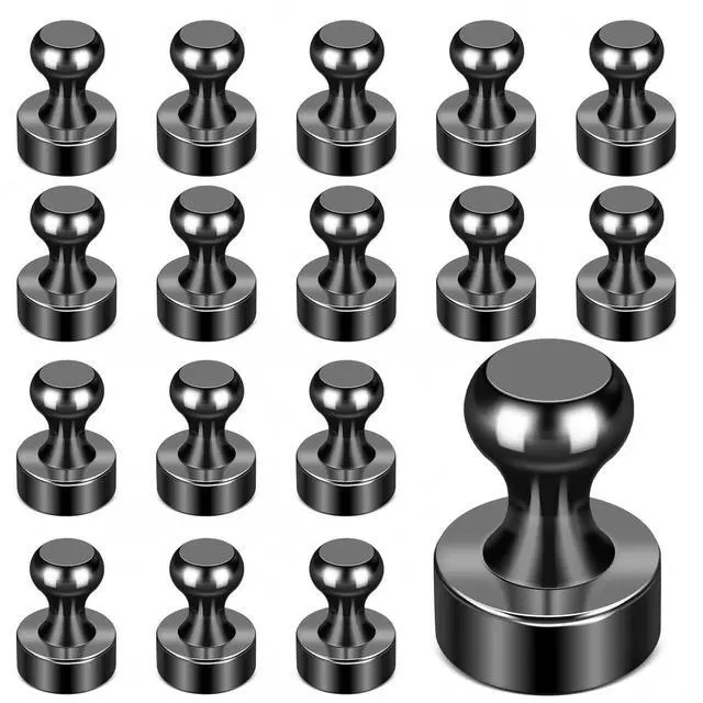 Main image of Fridge Magnets 18Pcs, Magnet for Refrigerator Whiteboard, Black