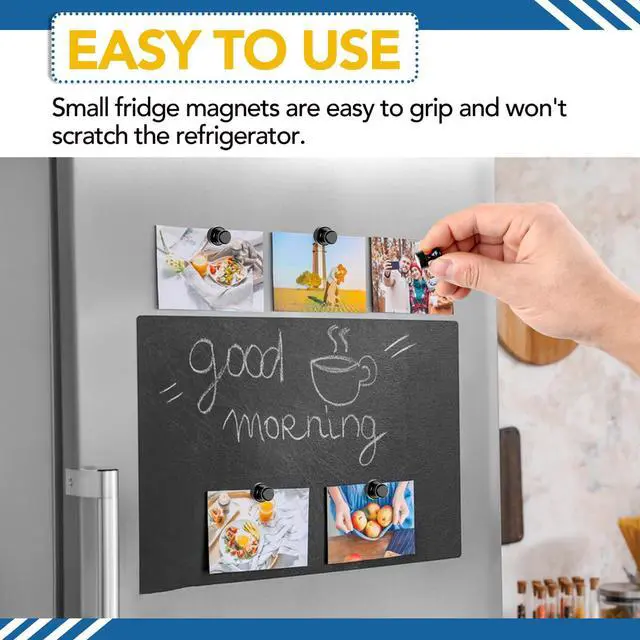 Alt view image 7 of 7 - Fridge Magnets 18Pcs, Magnet for Refrigerator Whiteboard, Black