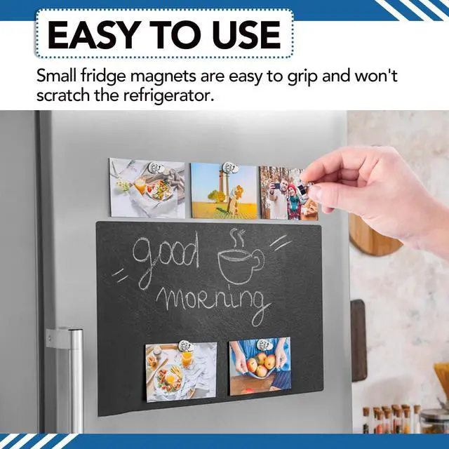 Alt view image 6 of 7 - Fridge Magnets 12Pcs, Magnet for Refrigerator Whiteboard, Silver