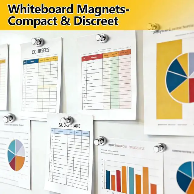 Alt view image 5 of 7 - 24 Pcs Fridge Magnets, Refrigerator Magnets, Small Strong Magnets, Whiteboard Magnets for Fridge, Magnetic Push Pins for Locker, Kitchen Decor and Accessories, Office, Classroom Organization