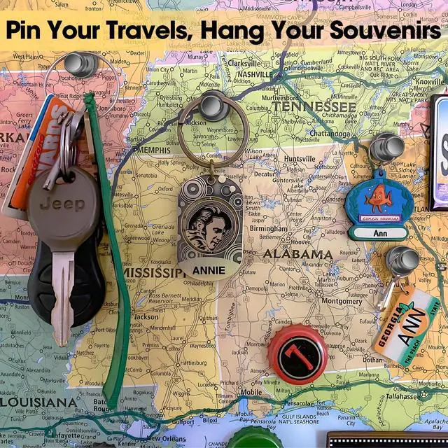 Alt view image 4 of 7 - 20 Pack Magnetic Push Pins, Black Strong Fridge Magnets