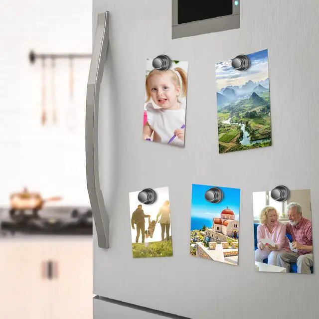 Alt view image 6 of 7 - 20 Pack Magnetic Push Pins, Black Strong Fridge Magnets