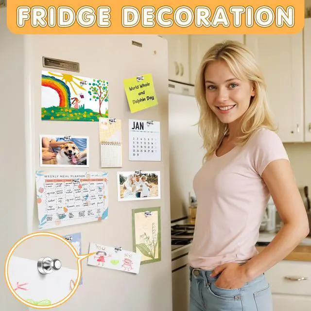 Alt view image 2 of 6 - 12Pcs Strong Magnets for Whiteboard, Fridge Magnets Adults, Refrigerator Magnets, Magnet Fridge, Small Strong Magnets for Kitchen, Office, Classroom, Locker