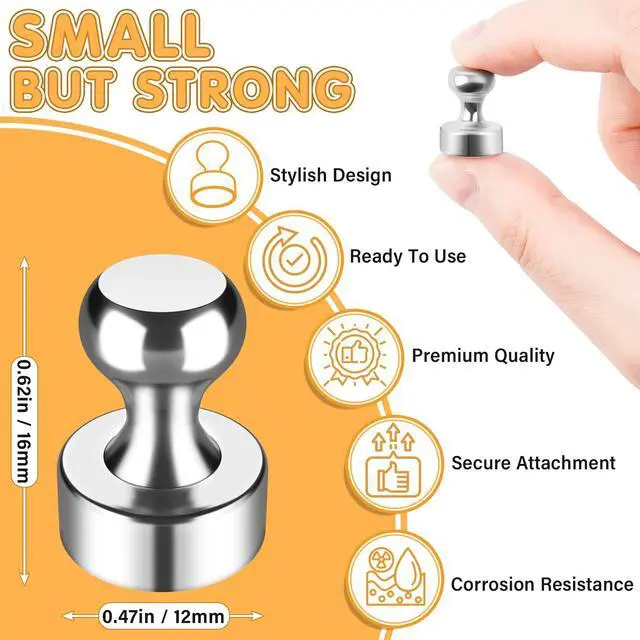 Alt view image 6 of 6 - 12Pcs Strong Magnets for Whiteboard, Fridge Magnets Adults, Refrigerator Magnets, Magnet Fridge, Small Strong Magnets for Kitchen, Office, Classroom, Locker