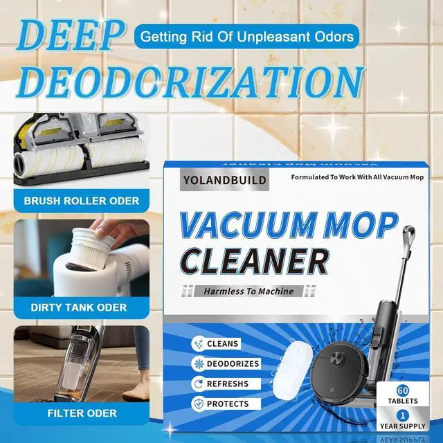 Alt view image 2 of 7 - Floor Cleaning Solution Tablet,Compatible with Tineco, Deep Cleans for Multiple Hard Floors, Suitable With All Robot Vacuums with Mopping and Cordless Wet/Dry Vacuum Mop Cleaner-60 Pack,Orange Scent