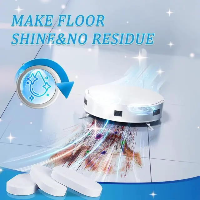 Alt view image 5 of 7 - Floor Cleaning Solution Tablet,Compatible with Tineco, Deep Cleans for Multiple Hard Floors, Suitable With All Robot Vacuums with Mopping and Cordless Wet/Dry Vacuum Mop Cleaner-60 Pack,Orange Scent