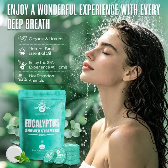 Alt view image 2 of 7 - Shower Steamers Aromatherapy for Women & Men, Eucalyptus Mint Essential Oil