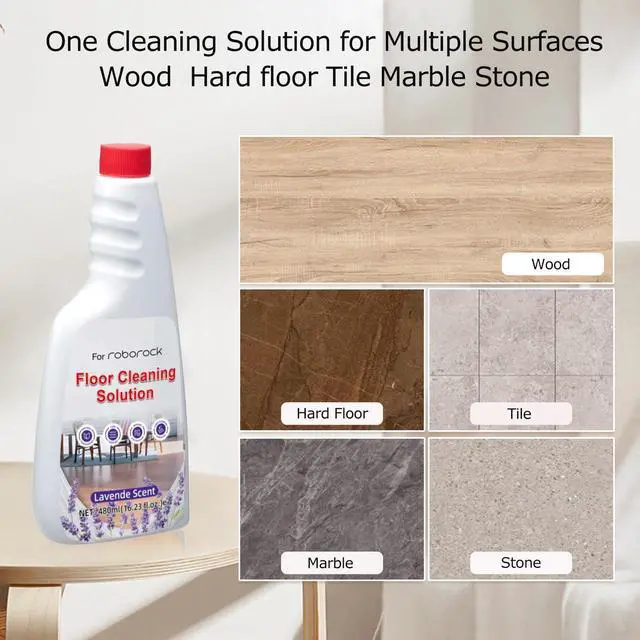 Alt view image 4 of 7 - Floor Solution for Roborock Floor Cleaning Solution, Residue & Streak Free Deep Clean for Hardwood, Compatible with Roborock Saros 10/10R/Z70, Q7 Q8 Q10 S7 S8 Qrevo Series (Lavender)