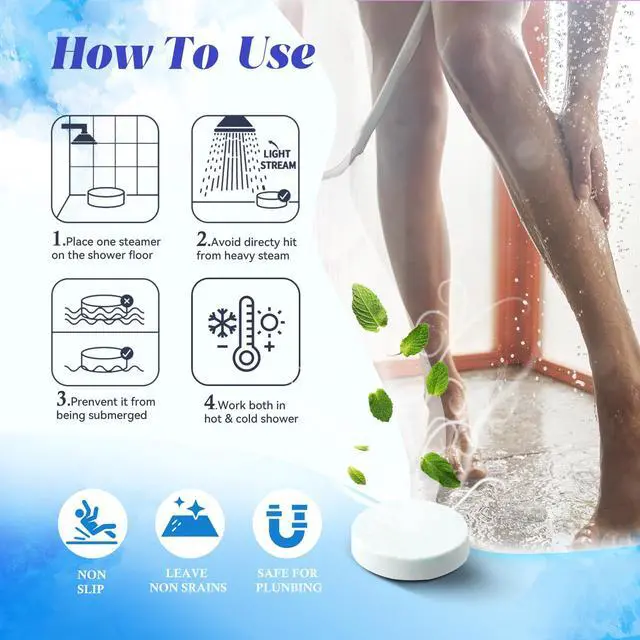 Alt view image 5 of 7 - Shower Steamers Aromatherapy 8 Pack, Menthol & Eucalyptus Shower Bombs with Natural Essential Oils, Quick Relief Nasal Congestion, Relaxation & Self Care Gifts for Women & Men