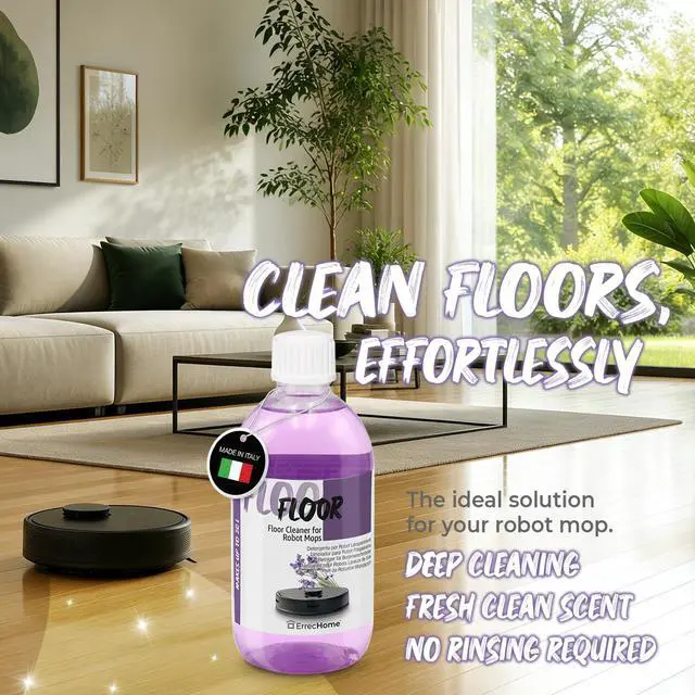 Alt view image 2 of 7 - Floor, Concentrated Cleaner for Robot Floor Mop 16 fl.oz (500ml) Bottle, 1:60 Dilution Makes Up to 8 Gallons